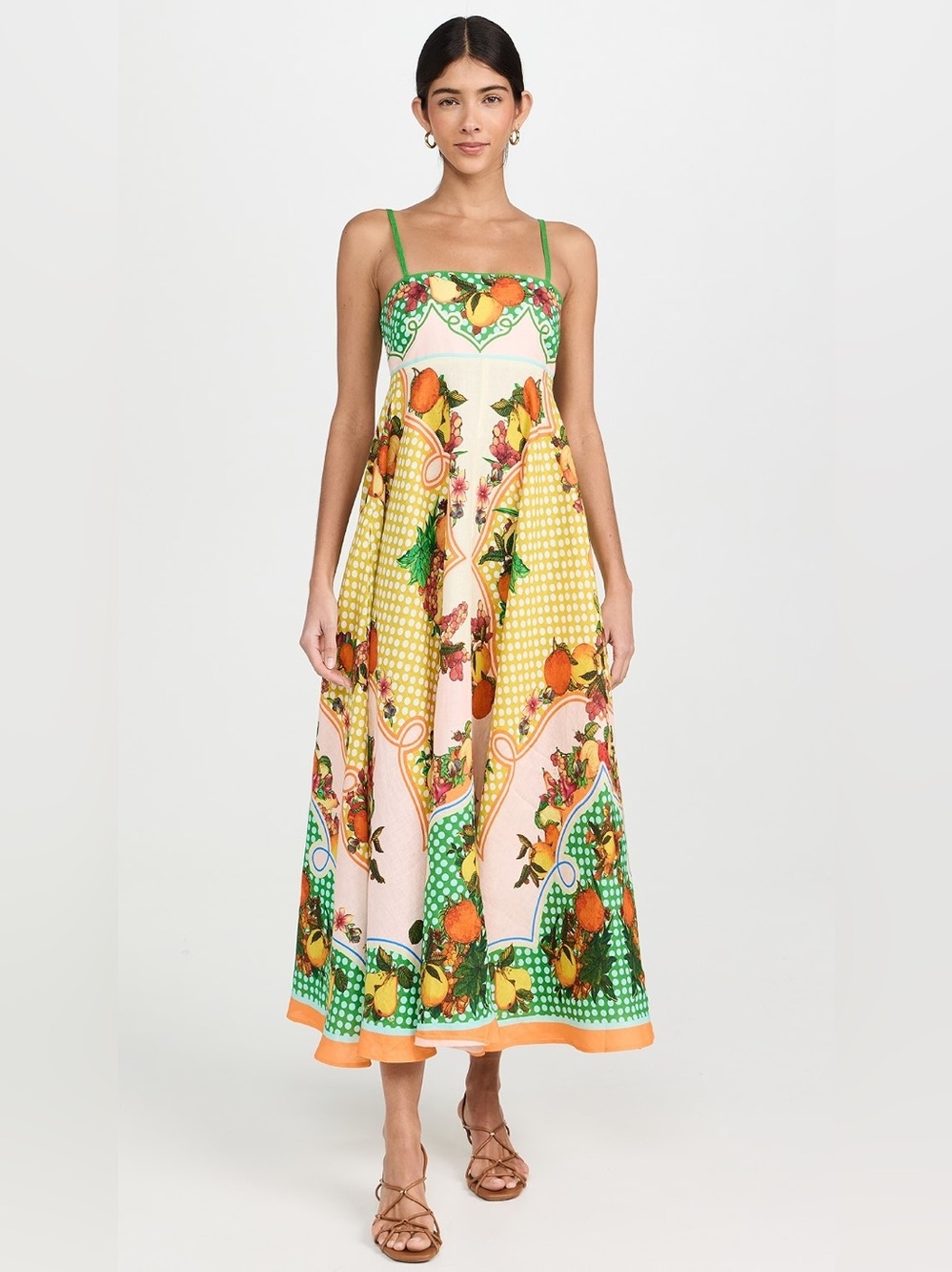 ALEMAIS Lemonis Sundress in Multi Fruit Print, Size US 6